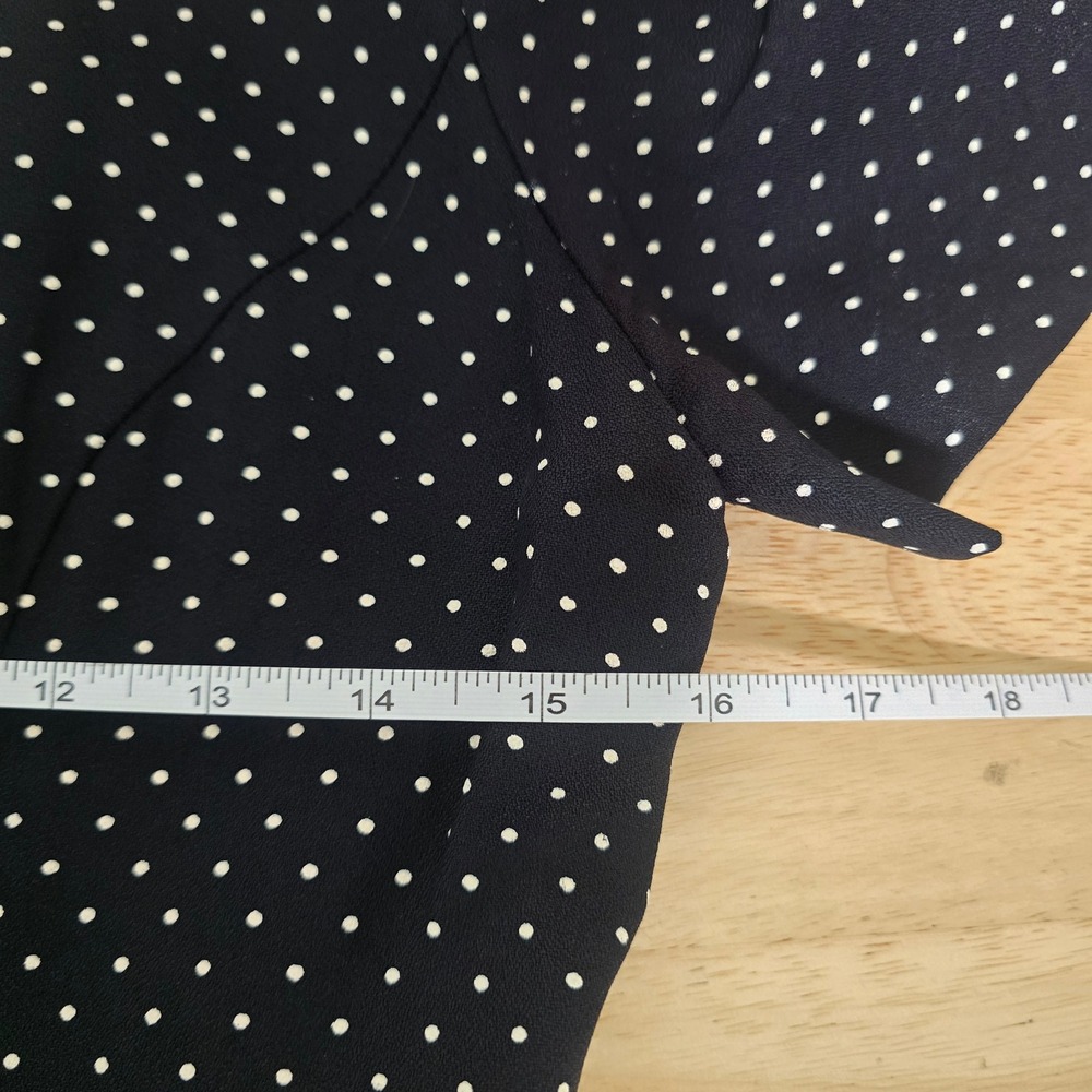 Ann Taylor Vintage Polka Dot Sheath Dress Black White Short Sleeve Size 6 USA - Picture 5 of 9